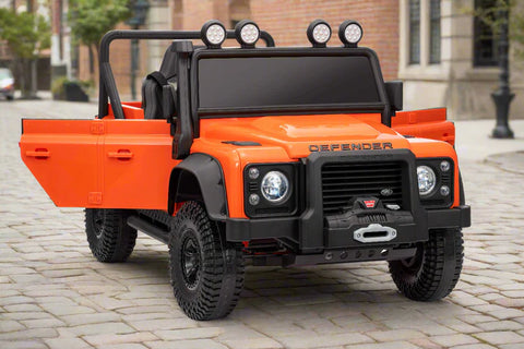 Land Rover Defender 110 SVX Spectra 24v Ride On Car with Remote - Orange
