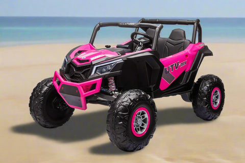 24V Electric XMX613 Kids Ride On 2 Seater Buggy - Pink
