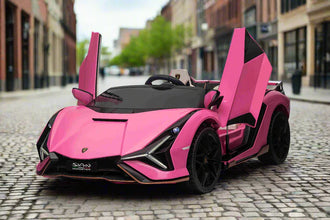 Lamborghini Sian XXL 2 Seater 24V Kids Ride on Car with Remote & Adult Seat in Pink