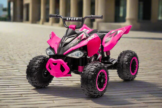 New 12V Kids Electric Ride on Quad Bike ATV Renegade Pink
