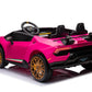 Licensed Lamborghini Huracan 2 Seater 24V Kids Ride on Car Two Seat - Pink