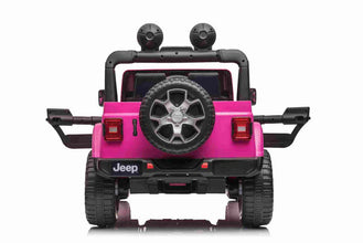 Jeep Wrangler Rubicon 12v with Leather Seats and Eva Wheels - Pink