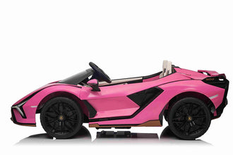 Lamborghini Sian XXL 2 Seater 24V Kids Ride on Car with Remote & Adult Seat in Pink