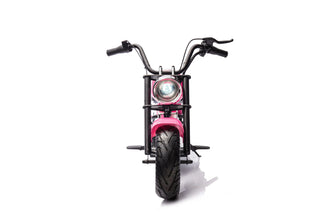 Neo Outlaw Harley style 24V Electro Chopper Cruiser High Powered Kids Electric Motorbike with stabalizers - Pink