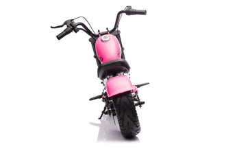 Neo Outlaw Harley style 24V Electro Chopper Cruiser High Powered Kids Electric Motorbike with stabalizers - Pink