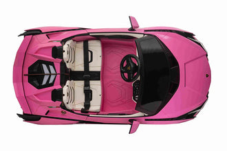 Lamborghini Sian XXL 2 Seater 24V Kids Ride on Car with Remote & Adult Seat in Pink