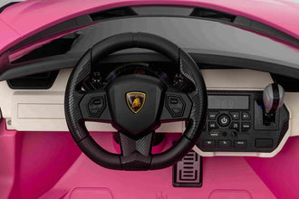 Lamborghini Sian XXL 2 Seater 24V Kids Ride on Car with Remote & Adult Seat in Pink