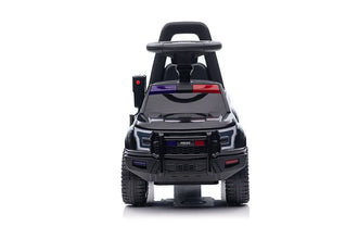 Police Foot to Floor Push Along Ride on car with sirens and lights- black