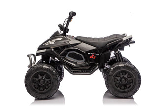 New 24V Kids Electric Ride on Quad Bike ATV Hand throttle 2x200W Motors EVA Wheels - Black