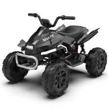 New 24V Kids Electric Ride on Quad Bike ATV Hand throttle 2x200W Motors EVA Wheels - Black