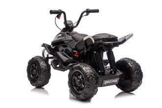 New 24V Kids Electric Ride on Quad Bike ATV Hand throttle 2x200W Motors EVA Wheels - Black