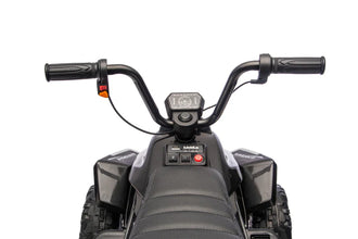 New 24V Kids Electric Ride on Quad Bike ATV Hand throttle 2x200W Motors EVA Wheels - Black