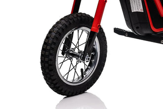 24V Kids Ride on Motorbike Electric 350W Motors with Twist Grip Throttle - Red