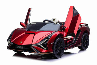 Lamborghini Sian XXL 2 Seater 24V Kids Ride on Car with Remote & Adult Seat - Metallic Red