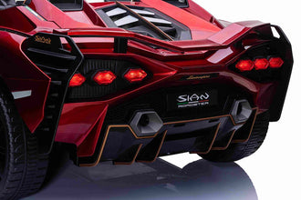 Lamborghini Sian XXL 2 Seater 24V Kids Ride on Car with Remote & Adult Seat - Metallic Red
