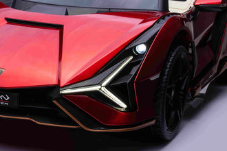 Lamborghini Sian XXL 2 Seater 24V Kids Ride on Car with Remote & Adult Seat - Metallic Red