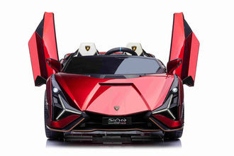Lamborghini Sian XXL 2 Seater 24V Kids Ride on Car with Remote & Adult Seat - Metallic Red