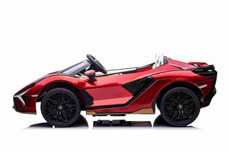 Lamborghini Sian XXL 2 Seater 24V Kids Ride on Car with Remote & Adult Seat - Metallic Red