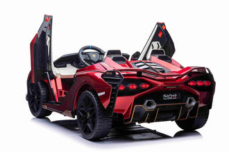 Lamborghini Sian XXL 2 Seater 24V Kids Ride on Car with Remote & Adult Seat - Metallic Red