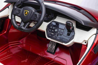 Lamborghini Sian XXL 2 Seater 24V Kids Ride on Car with Remote & Adult Seat - Metallic Red