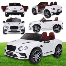 Licensed Kids Bentley Supersports 2 Seater Electric Ride On Car In white with parental control