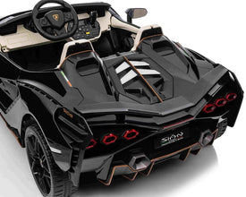 Lamborghini Sian XXL 2 Seater 24V Kids Ride on Car with Remote & Drift Mode - Metallic Black