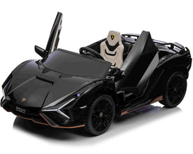 Lamborghini Sian XXL 2 Seater 24V Kids Ride on Car with Remote & Drift Mode - Metallic Black
