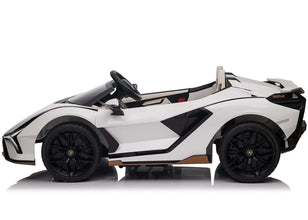 Lamborghini Sian XXL 2 Seater 24V Kids Ride on Car with Remote & Drift Mode - White