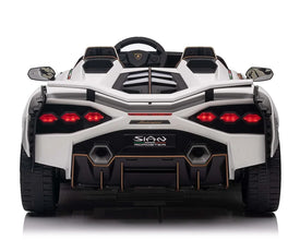 Lamborghini Sian XXL 2 Seater 24V Kids Ride on Car with Remote & Drift Mode - White