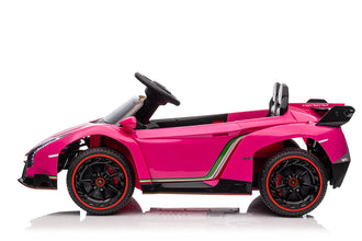 Kids Lamborghini Veneno 12v Ride on Electric Car with Remote - Pink