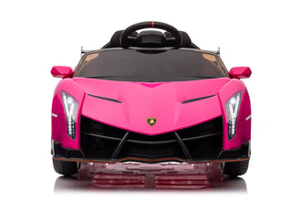 Kids Lamborghini Veneno 12v Ride on Electric Car with Remote - Pink
