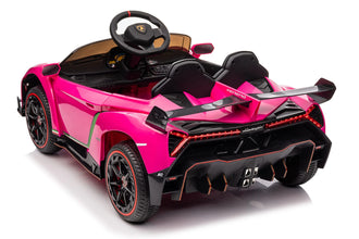Kids Lamborghini Veneno 12v Ride on Electric Car with Remote - Pink