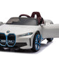 BMW i4 Licensed Kids 12V Electric Ride On Car parental control and self drive In White