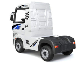 Licensed Mercedes 24v Kids electric ride on lorry with trailer - White Mp4