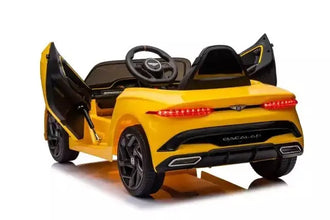 Licensed 12V Bentley Bacalar Kids Ride On Car with parental controller in Yellow