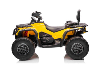 Licensed Cam-Am Outlander Kids Ride on Electric 24V Two Seater Quad Bike - Yellow