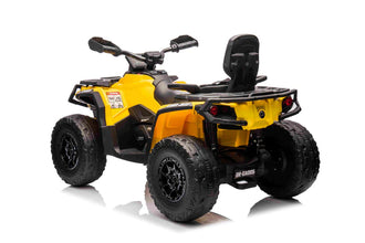 Licensed Cam-Am Outlander Kids Ride on Electric 24V Two Seater Quad Bike - Yellow