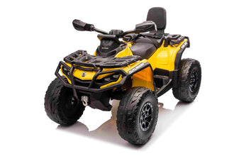 Licensed Cam-Am Outlander Kids Ride on Electric 24V Two Seater Quad Bike - Yellow