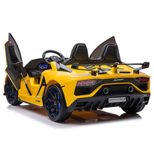 Lamborghini Aventador SVJ 24V Kids 2 Seater Ride On Car With Parental Control - Yellow