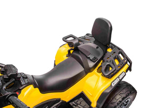 Licensed Cam-Am Outlander Kids Ride on Electric 24V Two Seater Quad Bike - Yellow