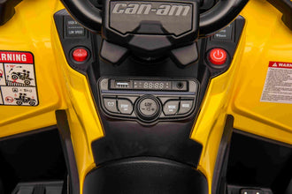 Licensed Cam-Am Outlander Kids Ride on Electric 24V Two Seater Quad Bike - Yellow