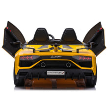 Lamborghini Aventador SVJ 24V Kids 2 Seater Ride On Car With Parental Control - Yellow