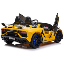 Lamborghini Aventador SVJ 24V Kids 2 Seater Ride On Car With Parental Control - Yellow