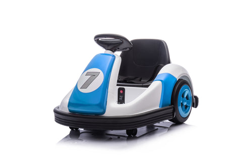 Zoom Kart Kids Ride on Go Kart 6v - Blue & White