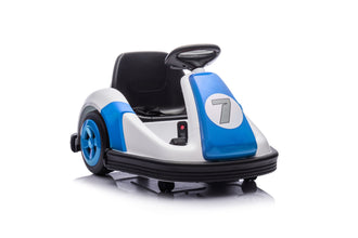 Zoom Kart Kids Ride on Go Kart 6v - Blue & White