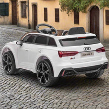 Licensed 12V Audi RS6 Avant Kids Ride on Car with parental control In White