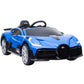 Licensed Bugatti Divo Kids Electric Ride On Car with a parental controller - Blue