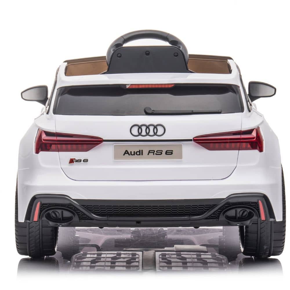 Licensed 12V Audi RS6 Avant Kids Ride on Car with parental control In White
