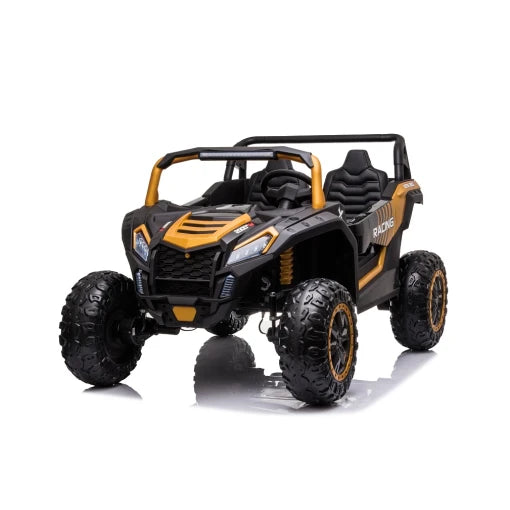 KIDS ATV LARGE 2 SEATER 24V ELECTRIC RIDE ON BUGGY WITH MP4 SCREEN AND PARENTAL CONTROLLER  - GOLD