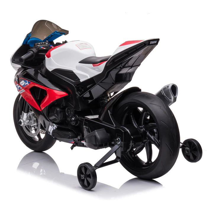 Licensed BMW HP4 Race 12V Ride On Kids Motorcycle with Stabilisers - Red
